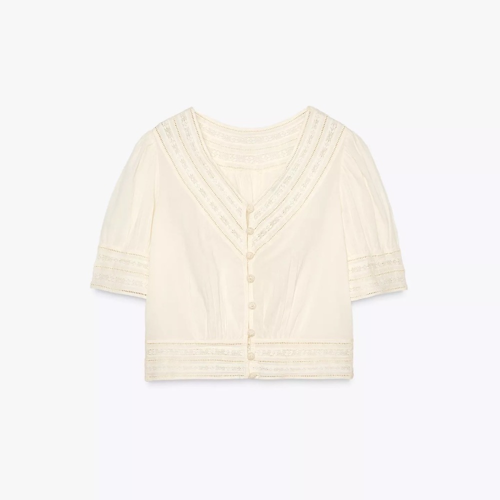 NWT Zara Romantic Blouse XS